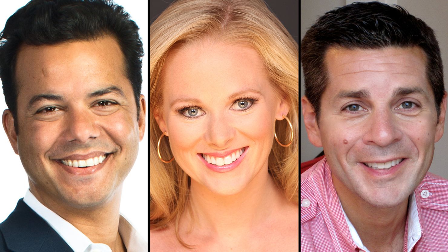 Your hosts for CNN's weekly podcast "The Big Three," from left: John Avlon, Margaret Hoover and Dean Obeidallah.