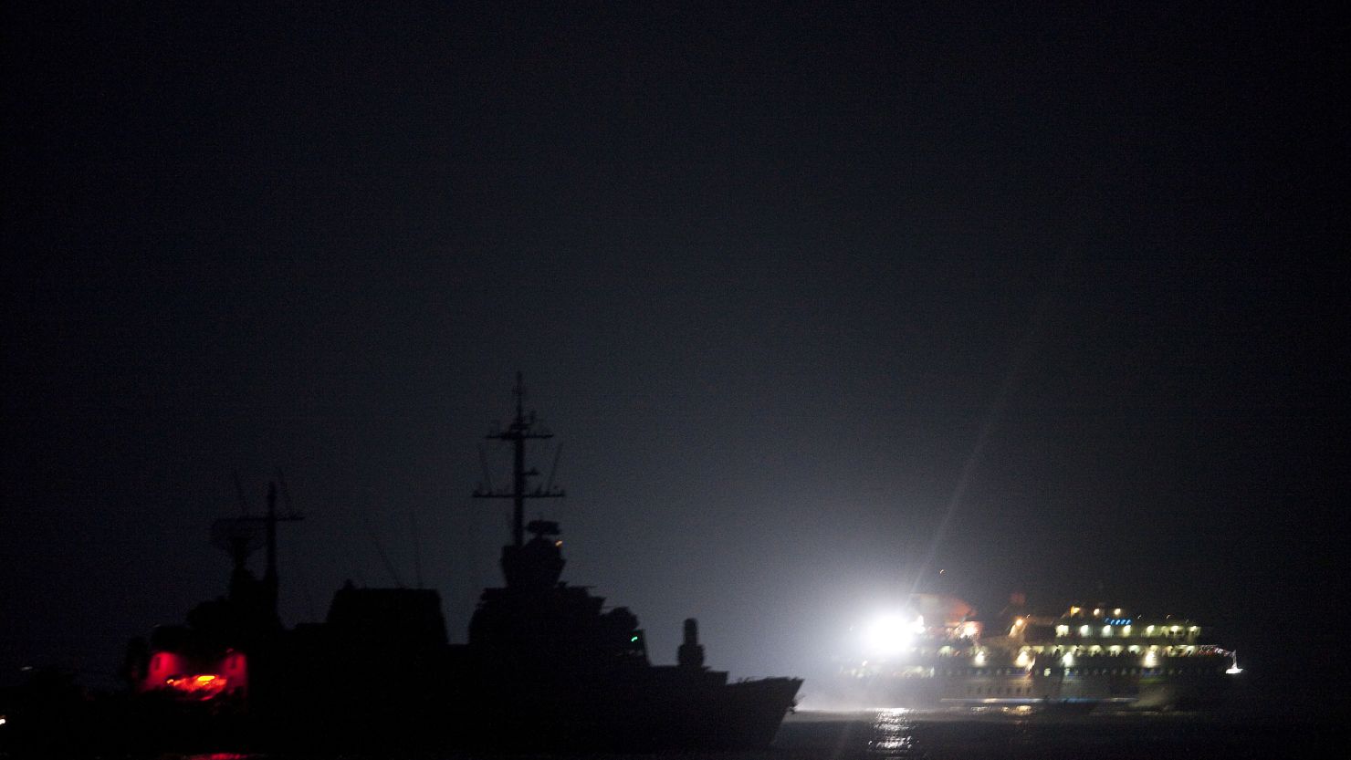 File photo: The Israeli navy intercepts a Gaza-bound aid flotilla in the Mediterranean Sea on May 31, 2010.