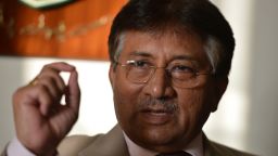 Pakistan's former military ruler Pervez Musharraf speaks during an interview in Dubai on Friday, March 22.