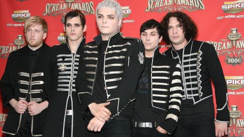 The band My Chemical Romance pose in the press room for Spike TV's "Scream Awards 2006" in Los Angeles.