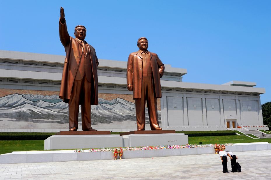 They're not just honored at the games. Images and massive statues of former leaders Kim Il Sung and son Kim Jong Il dominate North Korea.