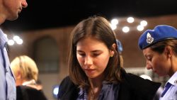 PERUGIA, ITALY - SEPTEMBER 30: Amanda Knox attends her appeal hearing at Perugia's Court of Appeal on September 30, 2011 in Perugia, Italy. Amanda Knox and Raffaele Sollecito are awaiting the verdict of their appeal that could see their conviction for the murder of Meredith Kercher overturned. American student Amanda Knox and her Italian ex-boyfriend Raffaele Sollecito, who were convicted in 2009 of killing their British roommate Meredith Kercher in Perugia, Italy in 2007, have served nearly four years in jail after being sentenced to 26 and 25 years respectively. (Photo by Franco Origlia/Getty Images)