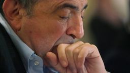 Boris Berezovsky listens to questions during a press conference at the Euston Hilton hotel in London, 23 November 2007, on the first year anniversary of the death of former Russian spy Alexander Litvinenko. 