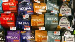 Pictured are a selection of condoms, in boston, Ma., March 12, 2004. The Bush administration is considering requiring warning labels on condom packages noting that the contraceptive devices do not protect users from all sexually transmitted diseases. 