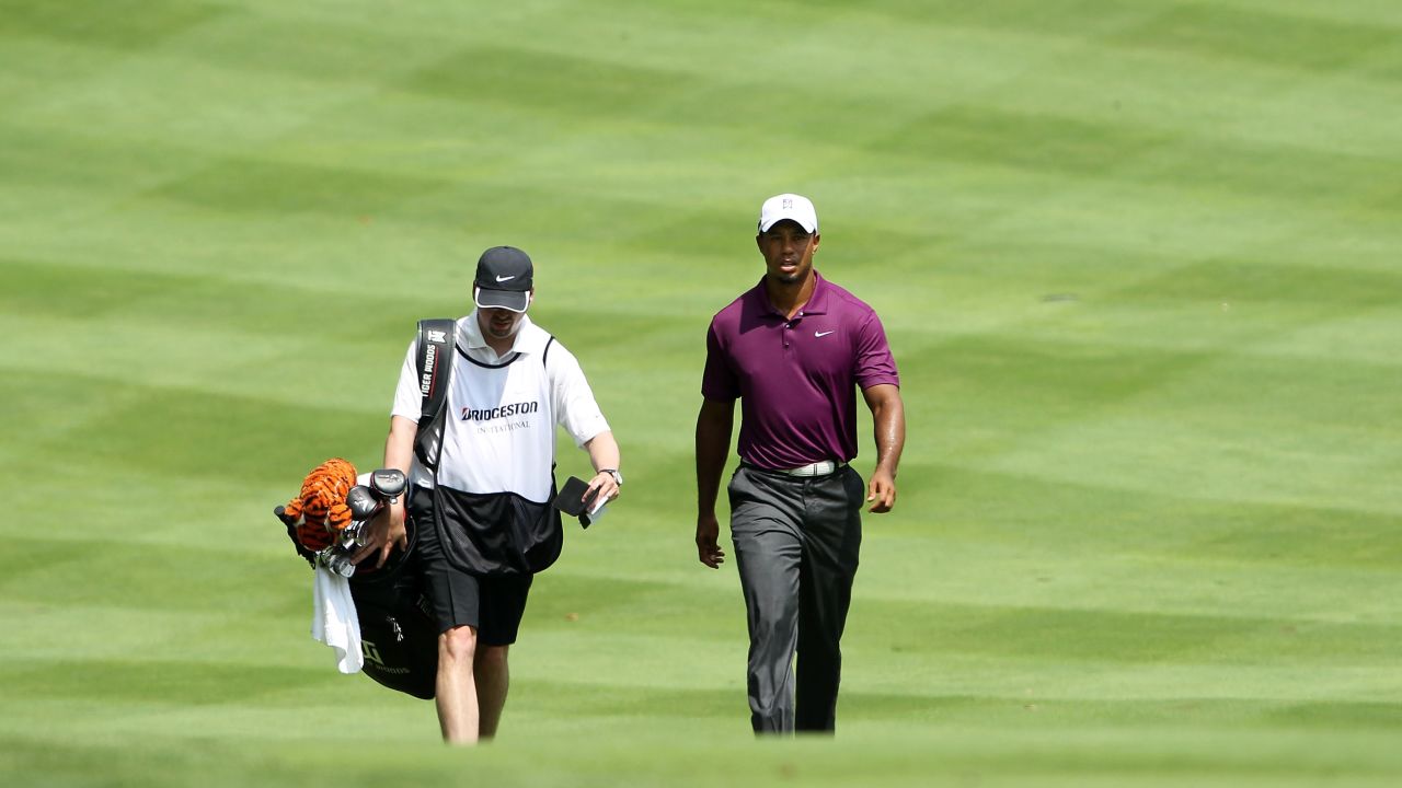 After a nearly three-month break, Woods returned to golf at the Bridgestone Invitational in August 2011.