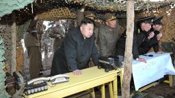 This picture released by North Korea's official Korean Central News Agency on March 26, 2013 and taken on March 25, 2013 shows North Korean leader Kim Jong-Un (C) inspecting the landing and anti-landing drills of KPA Large Combined Units 324 and 287 and KPA Navy Combined Unit 597 at an undisclosed location on North Korea's east coast.    AFP PHOTO / KCNA VIA KNS ---EDITORS NOTE--- RESTRICTED TO EDITORIAL USE - MANDATORY CREDIT "AFP PHOTO / KCNA VIA KNS" - NO MARKETING NO ADVERTISING CAMPAIGNS - DISTRIBUTED AS A SERVICE TO CLIENTS        (Photo credit should read KCNA VIA KNS/AFP/Getty Images)