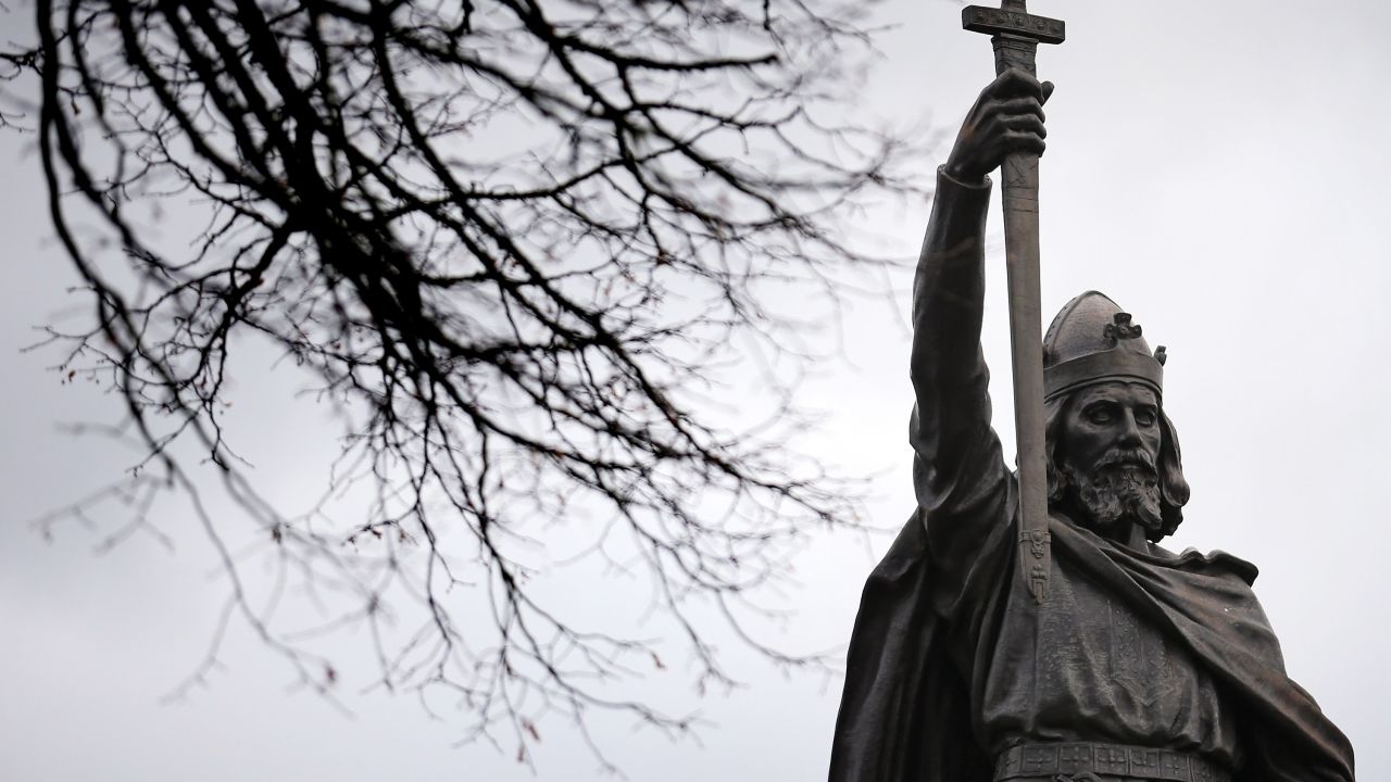 A statue of Alfred The Great on February 6, 2013 in Winchester, England.