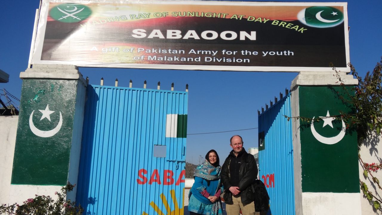Mia Bloom and John Horgan at Sabaoon which helps children taken in by the Pakistan Taliban to become suicide bombers.