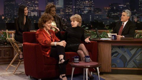 The women of "The View" became stars in their own right. Lisa Ling, Star Jones, Joy Behar and Walters appeared with Jay Leno on "The Tonight Show."