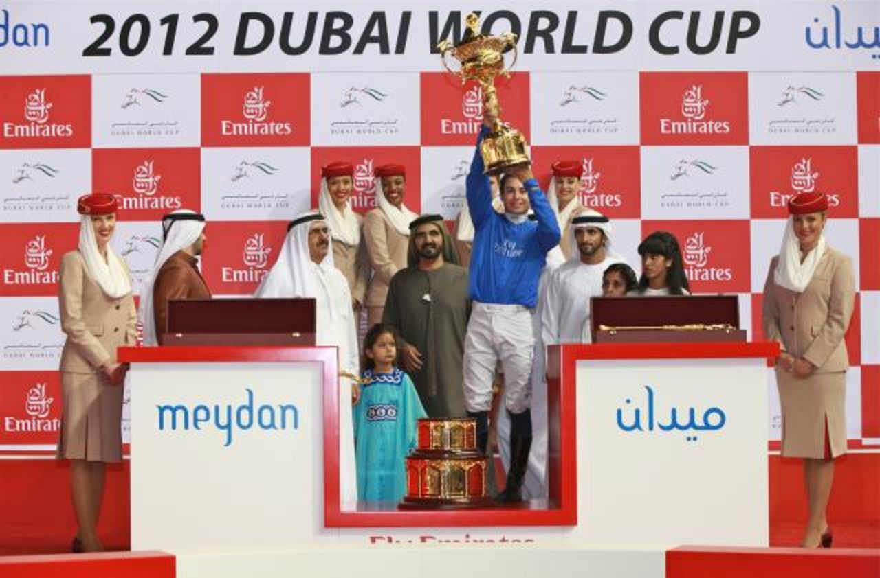 Godolphin horse Monterosso, riden by jockey Mickael Barzalona, won last year's Cup. With $10 million in prize money on offer, it is the world's richest race, attracting the best thoroughbreds on the planet.