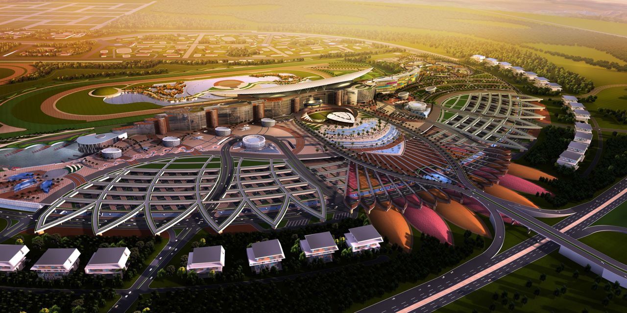 The Meydan's enormous car park can cater for 8,600 vehicles.