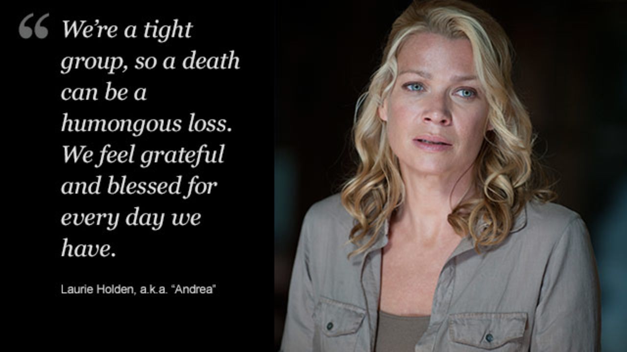 Laurie Holden's Andrea - who spent much of this season in Woodbury, home of the villainous Governor - has been one of the most discussed TV characters of the year.