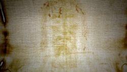 An exact copy of the Shroud of Turin, the linen cloth that wrapped the body of Jesus Christ, is displayed at the chapel of the Cahtholic Armenian patriarch�s residence in an east Beirut neighbourhood on September 30, 2010.