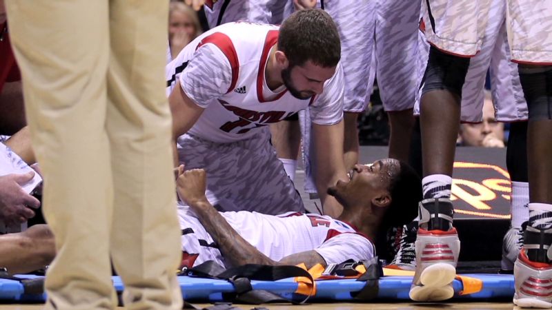 Louisville player's gruesome leg injury