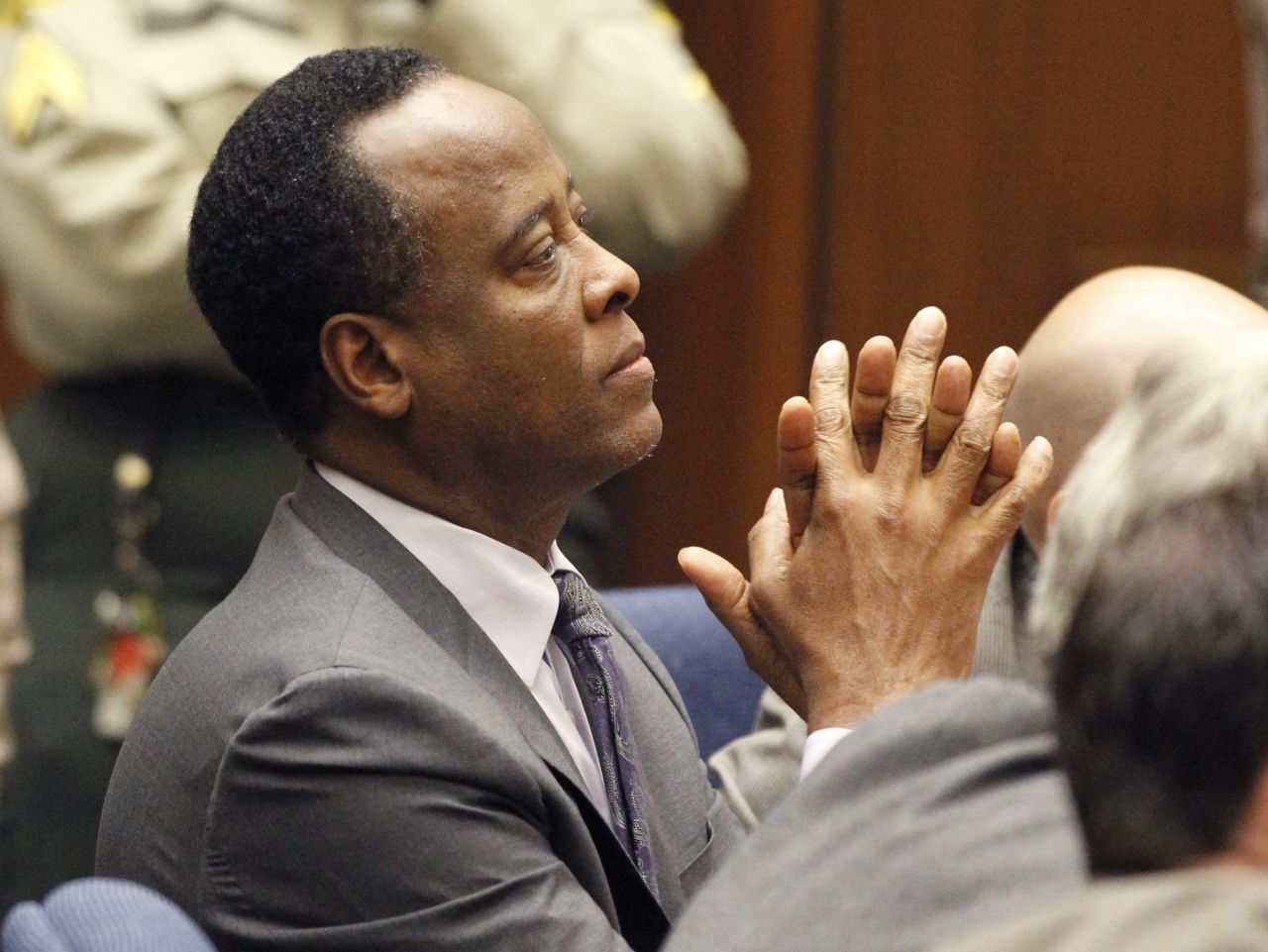 <strong>Dr. Conrad Murray:</strong> He was Michael Jackson's personal physician in the two months before his death, giving him nightly infusions of the surgical anesthetic that the coroner ruled led to his death. Murray, who is appealing his involuntary manslaughter conviction, has sworn that he would invoke his Fifth Amendment protection from self-incrimination and refused to testify in the civil trial. There is a chance that Murray will be brought into court from jail to testify outside the presence of the jury to allow the judge to determine if he would be ordered to testify.