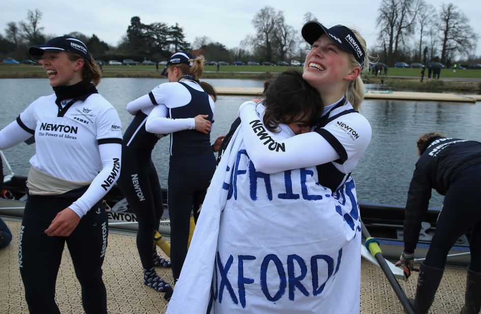It's not just males who take part. The women's boat race was first launched in 1927, with the Oxford ladies also emerging victorious this year.