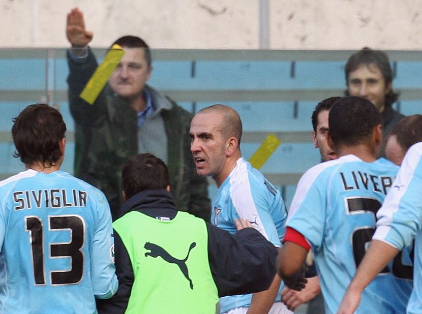 Di Canio was a member of Lazio's notorious "Irriducibili" right-wing fan group before he became a successful player. This season the Italian club has been charged four times for racially offensive behavior by its supporters.