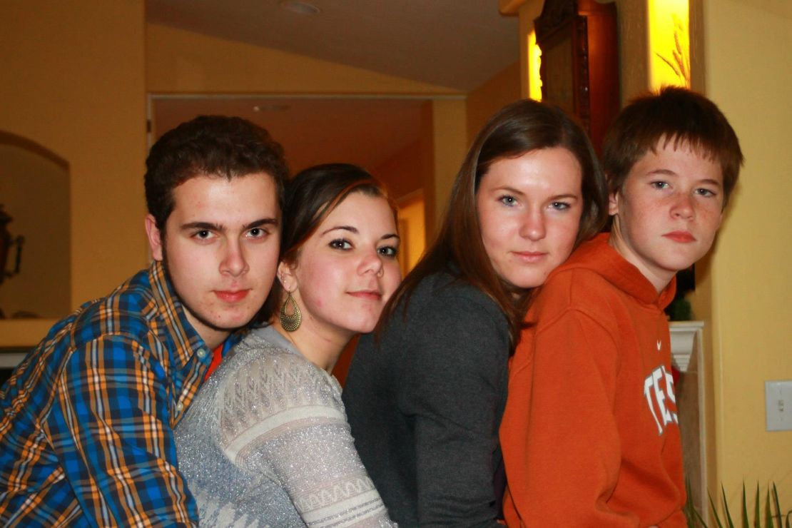 Trevor and his sister and cousins in December 2012.
