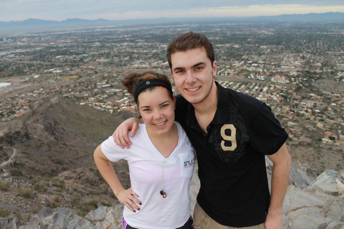Trevor and his sister on top of  Piestewa Peak in Phoenix.