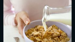 cereal milk pouring breakfast