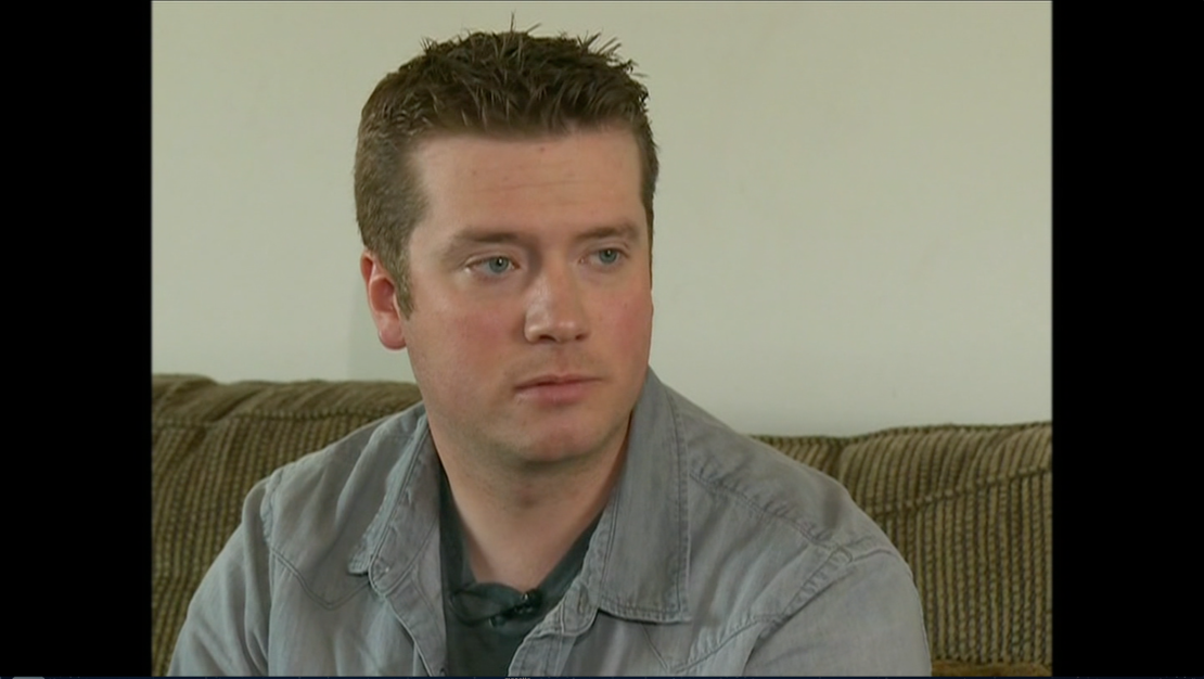 Adam Shaw and  his dog helped rescue two young girls who fell through the ice on a river in Edmonton, Alberta. 