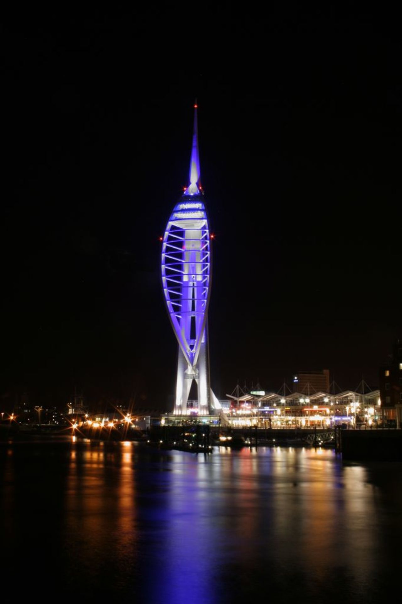 Spinnaker Tower in Portsmouth, England, lights up blue for the 2012 World Autism Awareness Day. 