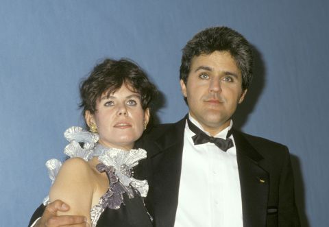 Leno and his wife, Mavis, attend the Emmys in 1987.