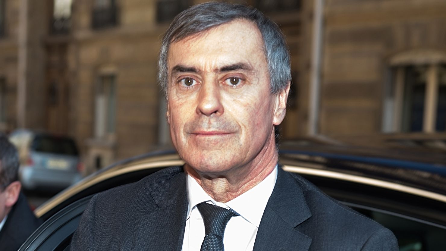 French former Budget minister Jerome Cahuzac arrives at the financial pole in Paris, on April 2, 2013.