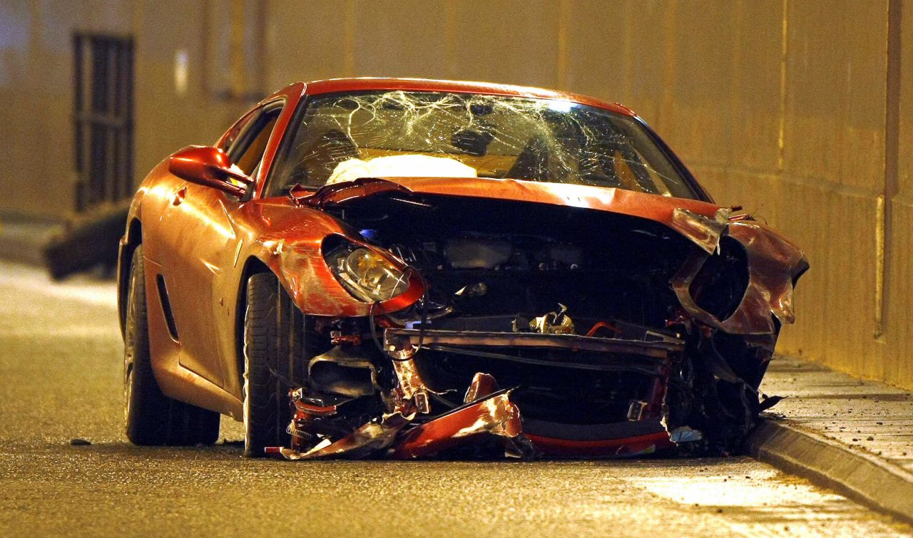 In 2009, Cristiano Ronaldo survived a high speed crash when his Ferrari collided with a barrier near Manchester Airport.