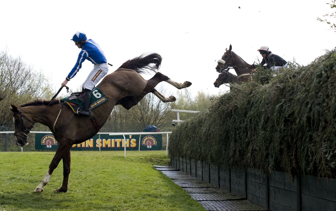 Becher's Brook is one of the toughest jumps at Aintree racecourse.