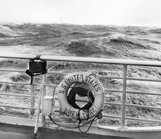 The SS United States powered through rough weather on a regular basis. On its first voyage, it set a trans-Atlantic speed record -- three days, 10 hours and 42 minutes -- a feat that has never been surpassed.