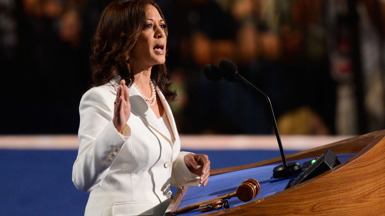 California attorney general Kamala Harris speaks at the 2012 Democratic National Convention.