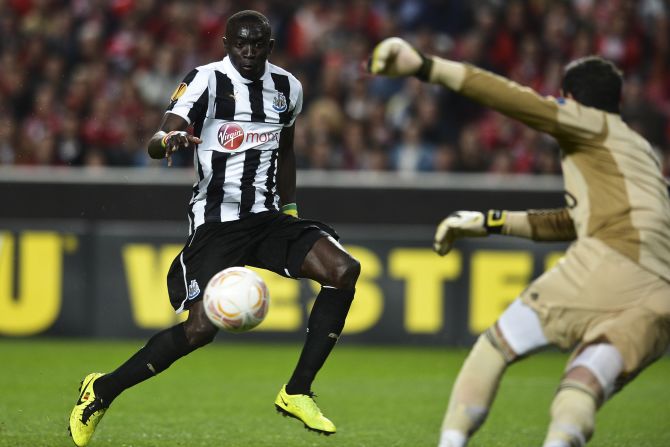Newcastle striker Papiss Cisse gave his side the perfect start after netting a crucial away goal after just 12 minutes in Lisbon against Benfica. 