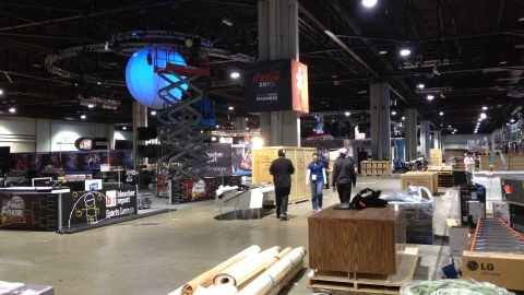 This is what 300,000 square feet of event space looks like before it gets all pretty.