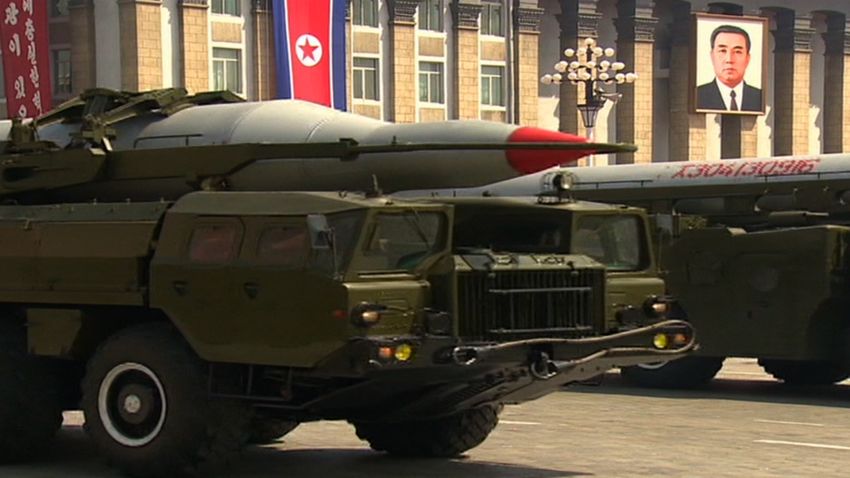 image of North Koreas military hardware displayed in Pyongyang on the 15th of April 2012. the parade was to celebrate the birth of North Korean founder Kim Ill Sung.
