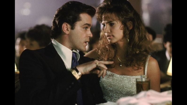 Writing about "Goodfellas," Ebert said, "No finer <a href="index.php?page=&url=http%3A%2F%2Frogerebert.suntimes.com%2Fapps%2Fpbcs.dll%2Farticle%3FAID%3D%2F19900902%2FREVIEWS%2F9020301" target="_blank" target="_blank">film</a> has ever been made about organized crime -- not even 'The Godfather,' although the two works are not really comparable." Ray Liotta, here with Gina Mastrogiacomo, starred.