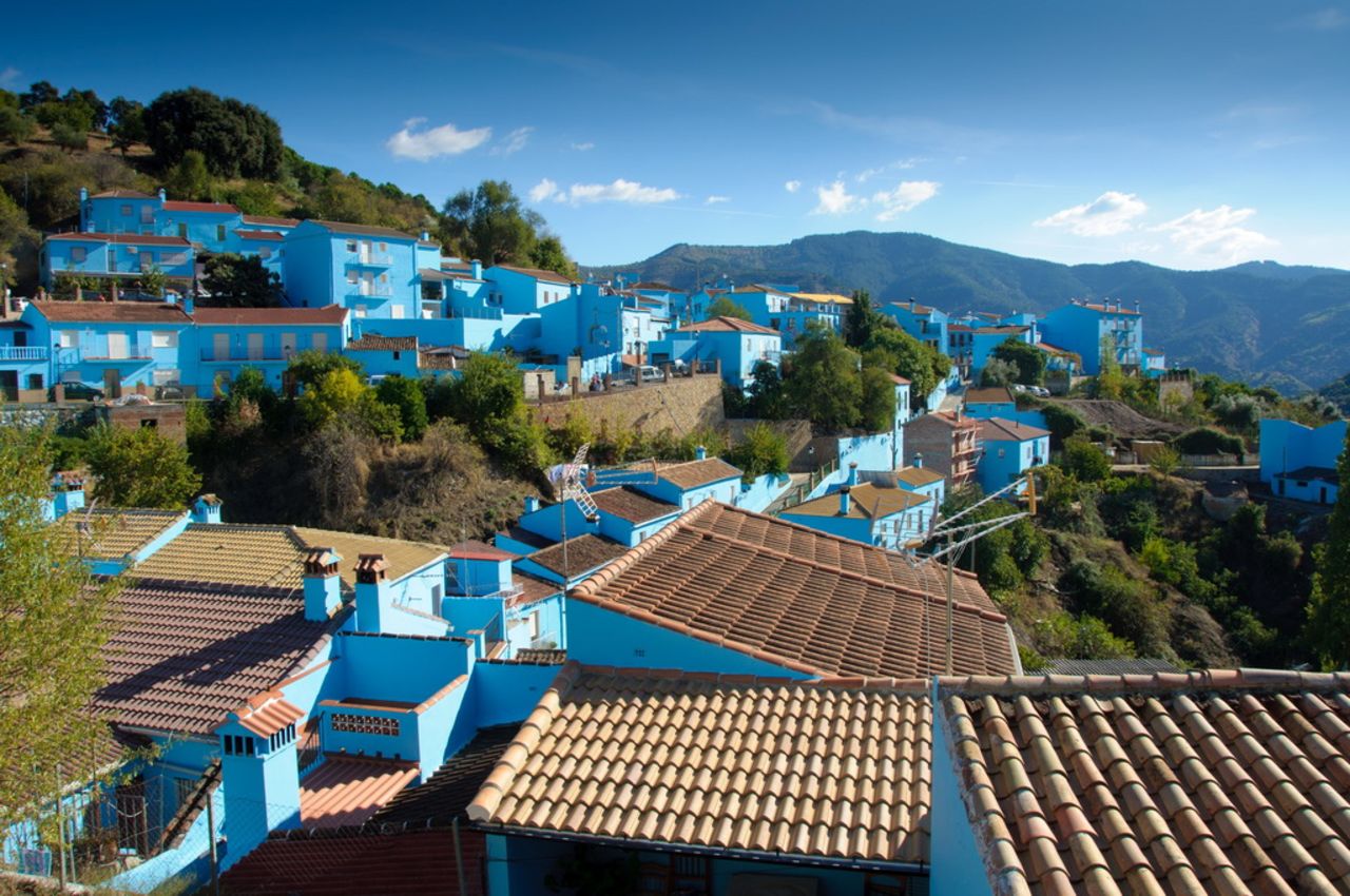 The residents of Juzcar, Spain, agreed to paint their homes blue in 2011 to promote a Smurfs movie. Although Sony offered to repaint the town, the 220 residents voted to stay blue.