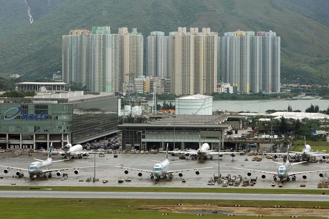 <strong>10. Hong Kong International Airport </strong>kept 10th place in total passenger traffic, with 63 million passengers. The airport also kept first place in total air-cargo traffic, with 4.4 million metric tons.