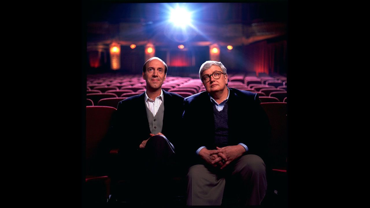 Film critics Gene Siskel, left, and Roger Ebert pose in this undated photograph. Ebert died on Thursday, April 4, according to his employer, the Chicago Sun-Times. Ebert had taken a leave of absence on April 2 after a hip fracture was revealed to be cancer.
