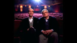Gene Siskel and Roger Ebert pose in this undated photograph. The pair co-hosted the review television show "Siskel and Ebert At The Movies" until Siskel's death in 1999 after a battle with a brain tumor.