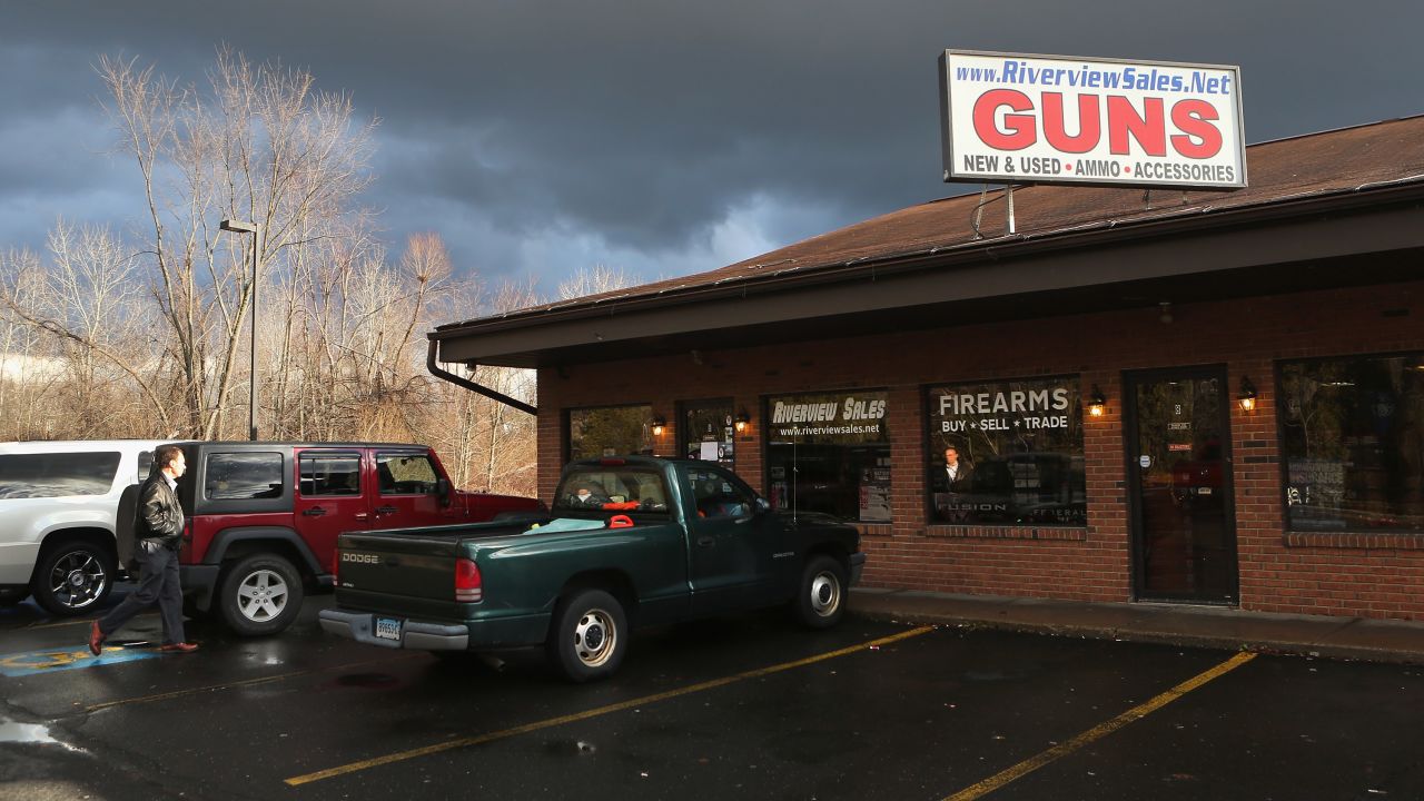 The Riverview Gun Sales shop in East Windsor, Connecticut, is still open but no longer sells guns.