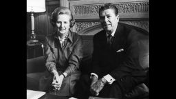 Former world leaders Margaret Thatcher and Ronald Reagan met many times as partners in diplomacy and policy-making and developed a public friendship. "We have lost a great president, a great American and a great man. And I have lost a dear friend," Thatcher said at Reagan's funeral in 2004. Here, the two at the House of Commons in London on November 28, 1978. 