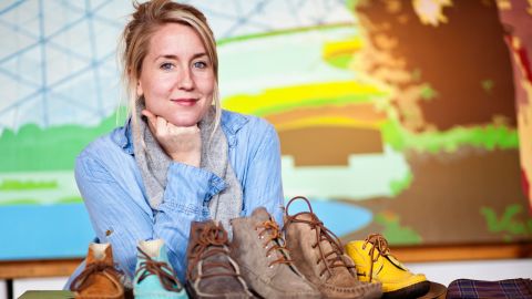 Katherine McMillan was tired of women's shoes with bows and flowers, so she designed her own.