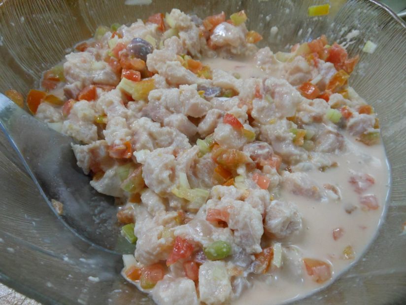 If you love the tropics, <a href="http://ireport.cnn.com/docs/DOC-943544">Natalie Montanaro </a>says you need to try the Polynesian cuisine 'Ota 'ika. The dish is made with raw fish that is marinated in a lemon juice dressing for hours before it is coated with coconut milk. "After that you toss in chopped green, red and yellow peppers, a bit of onion and some shaved basil and serve it cold," she said.  