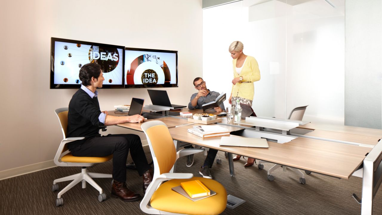 In contrast to big boardrooms, Marriott developed Workplace on Demand to accommodate smaller groups.