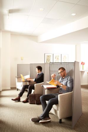 Individuals who need a quiet place to work can book space at Marriott by the hour  through LiquidSpace.com