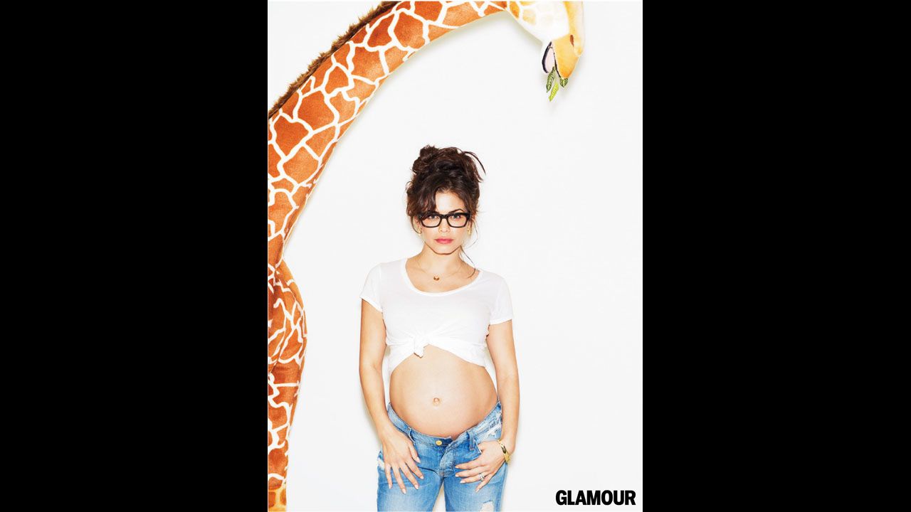 Jenna Dewan-Tatum is also in the May issue of <a href="http://www.glamour.com/entertainment/blogs/obsessed/2013/04/jenna-dewan-exclusive.html" target="_blank" target="_blank">Glamour</a>, showing off just how much her baby bump has grown. 