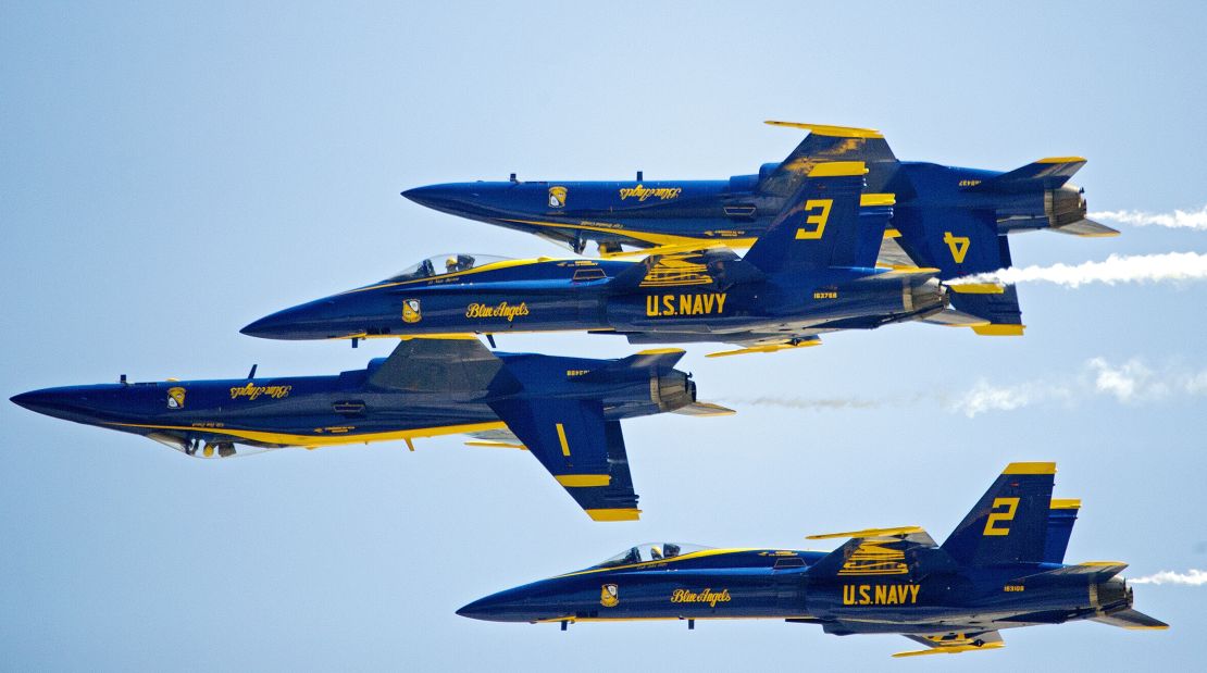 The Navy Blue Angels have been flying F/A-18 Hornets since 1986.