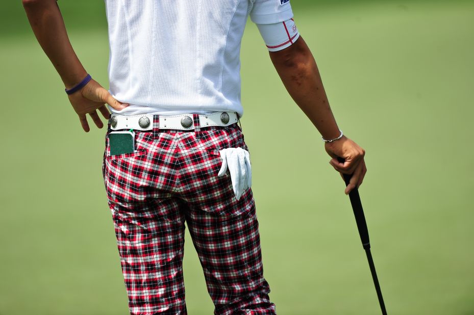 Despite his success on the Japan Golf Tour, Ryo Ishikawa is still trying to find his footing on the American golf stage. The 21-year-old golfer and his flashy trousers and belts always add a little flair to the fairway, as seen here at the 2012 Masters. Ishikawa received his first invitation to play at the Masters when he was 17.
