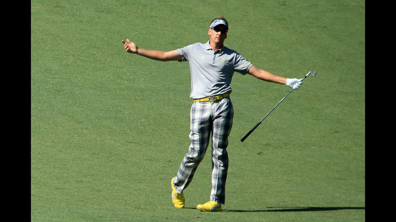 Britain's Ian Poulter, currently ranked 20th in the world, is as passionate about fashion as he is about golf. "What I wear on and off the course is a huge part of who I am," Poulter said. "I like to be different. I always loved the old pictures of Jack Nicklaus, Payne Stewart and Johnny Miller with the flares, big collars, tartans, no pleat trousers. I thought they were cool. And they still are. My clothes make me feel good." Poulter also runs his own clothing brand, IJP Design.